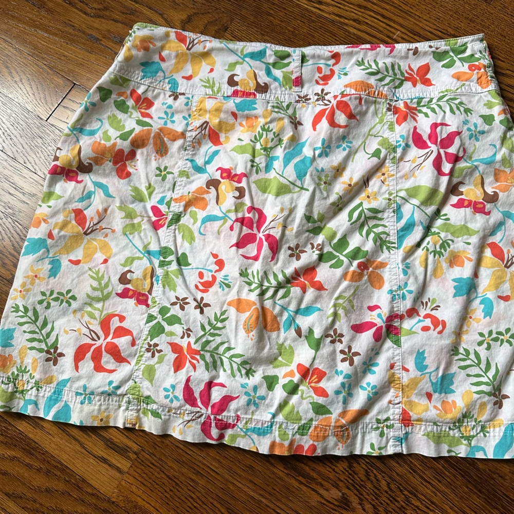 Vintage White Stag Stretch Skorts Tropical Design Size 12